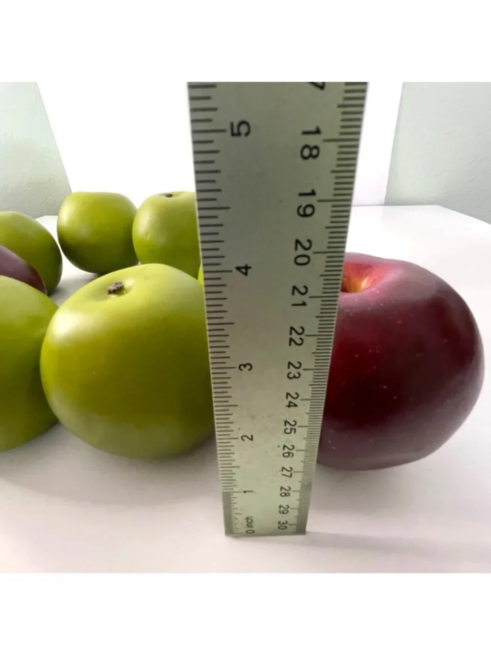 Artificial Faux Fruit Fake Apples Red Green 10 pcs Plastic and Foam 2.5
